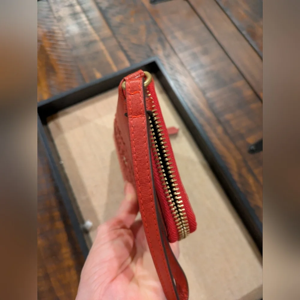 NWOT Lodis Red Leather RFID Wallet/wristlet - Picture 7 of 8
